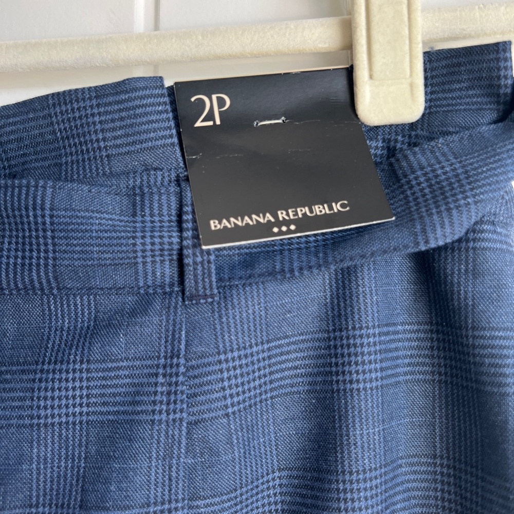 Banana Republic Blue Plaid Pencil Skirt - Picture 4 of 5